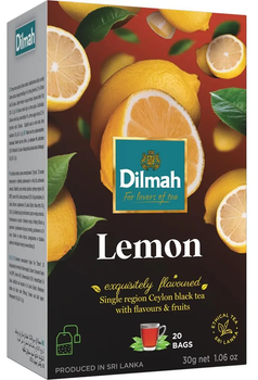 Чай чорний Dilmah Лимон, 1,5 гх 20 шт