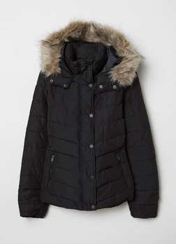 Куртка зимова жіноча H&M M-201382-2 32(155/76) чорний(2000004653910)
