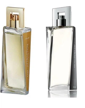 Набор парфюмированных ароматов Avon Attraction for Her для нее 50 мл/ Avon Attraction for Him для него 75 мл