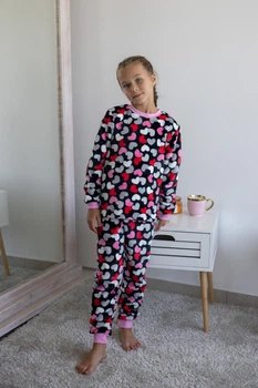 Теплая пижама для девочки Stylebaby (2440-24сер) Рост 134 см Синий