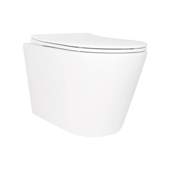 Унитаз подвесной Qtap Scorpio безободковый Ultra Quiet с сиденьем Soft-close QT14332380AW