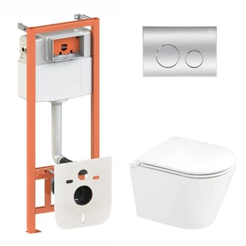 Комплект для ванной комнаты: подвесной унитаз Scorpio Ultra Quiet + комплект инсталляции (QT1433053EUQW45165)