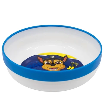 Детская пластиковая миска 14x14x4,6 см Щенячий патруль Stor Paw Patrol с нескользящей основой синий с белым