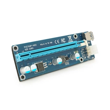 Плата райзер PCE164P N03 VER006C для підключення відеокарти PCI Express x1 на x16 з інтерфейсом USB 3.0 живлення 12В PCI E 6pin