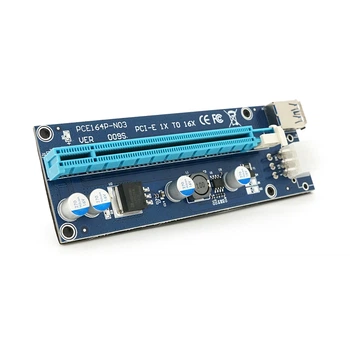 Плата райзер PCE164P N09 V009S Plus для підключення відеокарти PCI Express x1 на x16 USB 3.0 живлення 12В PCI E 6pin