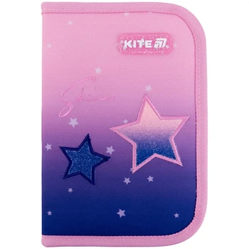 Пенал без наповнення Kite Sparkling K25-622-1, 1 відділення, 2 відворот для дівчинки