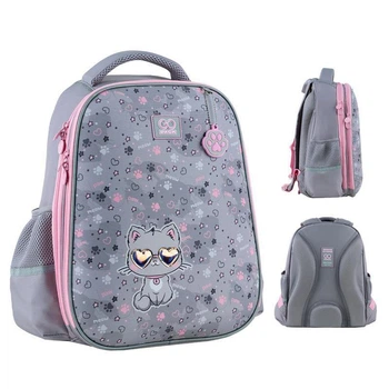 Рюкзак школьный GoPack Education GO24-165M-3 Meow с ортопедической спинкой полукаркасный