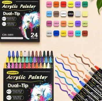 Двусторонние акриловые маркеры Acrylic Painter CH-1011 24 шт.