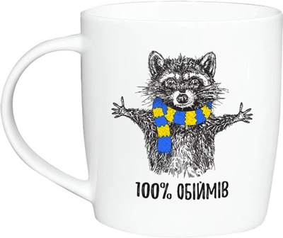 Кружка Kvarta Енот KV-D-1806 360 мл белая
