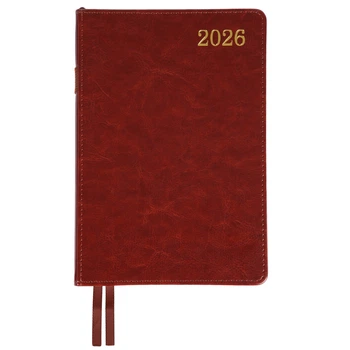 Щоденник-діловий записник А5 Leo Planner датований 2026 "City", твердий, коричневий, 368 сторінок (252668)