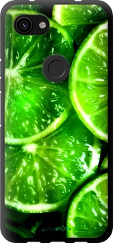 Чехол на Google Pixel 3a Зелёные дольки лимона "852b-1700-70447"