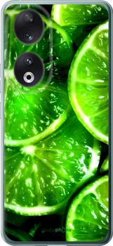 Чехол на Huawei Honor 90 Зелёные дольки лимона "852u-3088-70447"