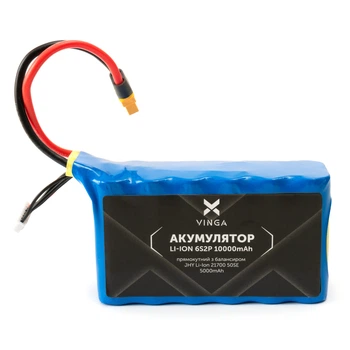 Аккумулятор для дрона Vinga Li-ion 6S2P 10000mAh з балансиром (JHY Li-Ion 21700 5000mAh) (V6S2P-5000)