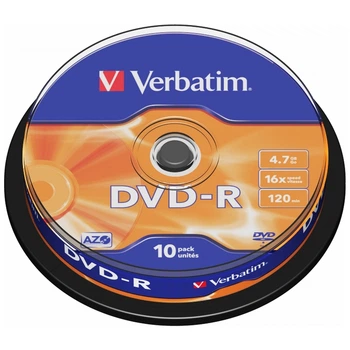 Диск DVD Verbatim 4.7Gb 16X CakeBox 10шт (43523)