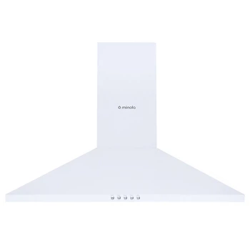 Белая настенная декоративная купольная вытяжка для кухни Minola HK 6214 WH 700 LED, шириной 60 см
