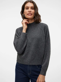 Светр в'язаний жіночий Vero Moda 10309433 XS Dark grey (5715608559014)