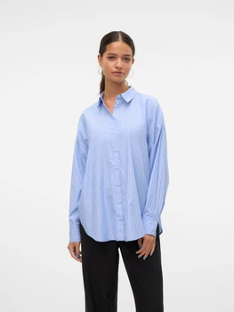 Рубашка оверсайз женская Vero Moda 10314683 M Hydrangea (5715604408545)