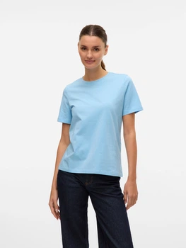Футболка хлопковая женская Vero Moda 10316991 M Airy blue (5715614706860)