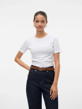 Футболка бавовняна жіноча Vero Moda 10323755 XL Bright white (5715613321811)