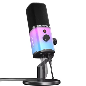 Микрофон динамический Maono PD100X RGB-подсветка Gaming Black USB/XLR