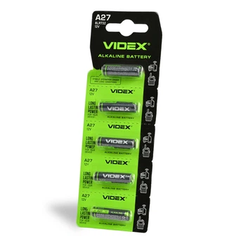 Батарейка A27 (MN27), щелочная, Videx, 5 шт, 12V, Blister