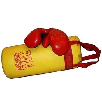Боксерский набор Full Home L-FULL Danko Toys, груша 21 см, жёлтая, для детей, спортивная игрушка