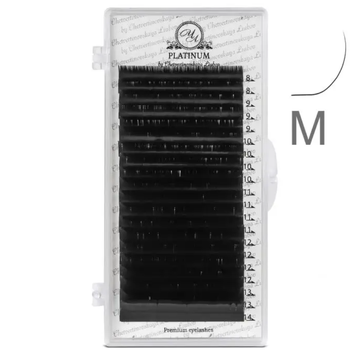 Вії Platinum чорні M 0.07 12 мм