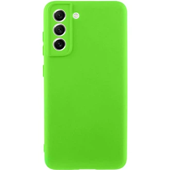 Чехол TPU GETMAN Liquid Silk Full Camera для Samsung Galaxy S21 FE Салатовый / Neon Green