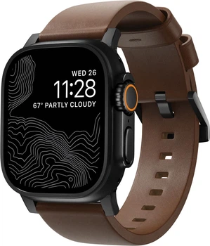 Ремешок Nomad Modern Leather Band Black Hardware Brown 46mm/49mm (NM01197485)