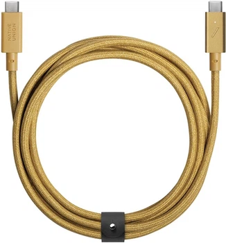 Кабель USB-C to USB-C Native Union Belt Cable Pro 240W Kraft (2.4 m) (BELT-PRO2-KFT-NP)