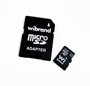 Карта пам'яті 128GB Wibrand МicroSDXC UHS-I Сlass 10 з адаптером чорний