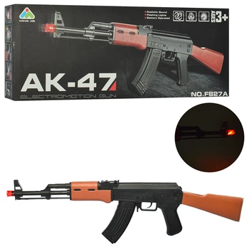 Іграшковий автомат АК-47 62 см зі звуком, підсвіткою і вібрацією, на батарейках (F827A)