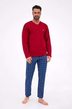 Комплект: лонгслив и брюки Cornette 56(3XL) Красный-Синий~262 Gordon (122893)