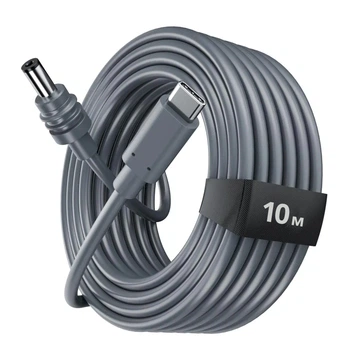 Кабель DC connector / USB Type-C 100W (20V/5A) Power Delivery (PD) длиною в 10 м для питания спутниковой системы Starlink Mini от повербанка / зарядной станции | Старлинк Мини | Водонепроницаемый