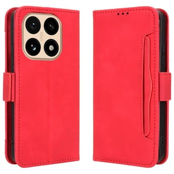 Чохол-книжка з кишеньками Deexe Wallet Stand для Xiaomi 15T - Red