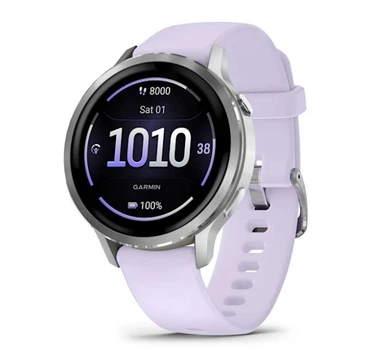 Смарт-часы GARMIN Venu 4 41 mm Silver with Periwinkle Silicone Band (010-03013-01)