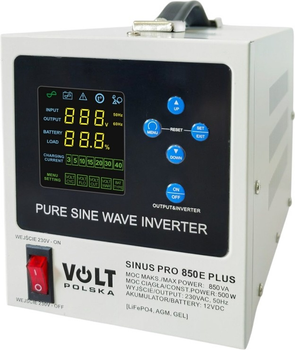 ДБЖ Volt Polska sinusPRO 850 E Plus 12/230V 500W/850VA (3SPM08012M)