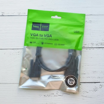 Відео кабель Hoco US11 VGA to VGA HD 1 метр Чорний