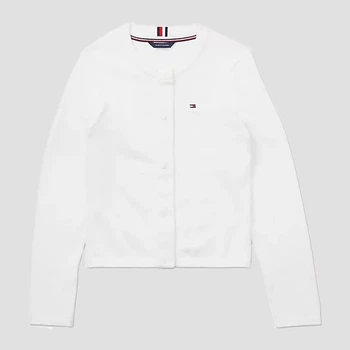Детская кофта на пуговицах для девочки Tommy Hilfiger 365088542 122 см Белая (1159802219)