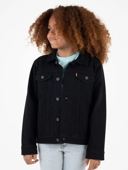 Подростковая джинсовая куртка для девочки Levi's 798771872 170 см Черная (1159818770)