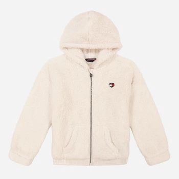Дитяча тепла толстовка з капюшоном для дівчинки Tommy Hilfiger 374210658 86 см Біла (1159829799)