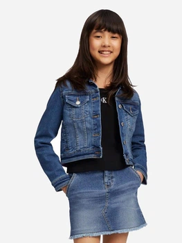 Подростковая джинсовая курточка для девочки Calvin Klein 931504455 140 см Синяя (1159825120)