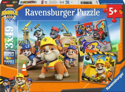 Пазл Ravensburger Rubble and Crew 3 × 49 елементів 12004168 (4005555041689)