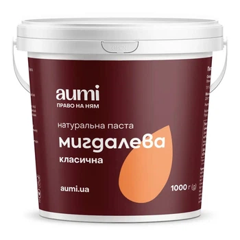 Миндальная паста AUMI классическая, 1кг, ведро