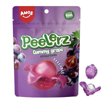 Жевательные конфеты Amos 4D Peelerz Grape со вкусом винограда 65 г