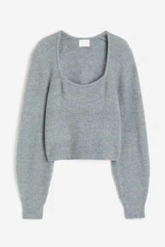 Жіночий джемпер H&M 205883-2 XL(180/116) сірий (2058830006)