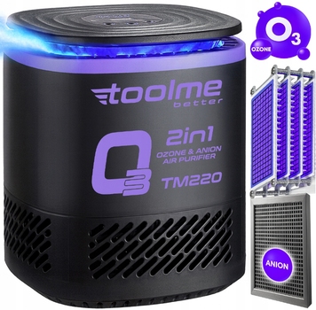 Професійний озонатор Toolme: 60 000 Мг/год, 2в1 іонізатор