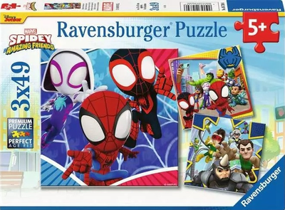 Puzzle Ravensburger Marvel Spidey and his Amazing Friends 3 × 49 elementów 5730 (4005556057306)