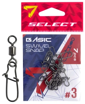 Вертлюжок с застежкой Select Basic Swivel Snap #3 7шт до 25кг