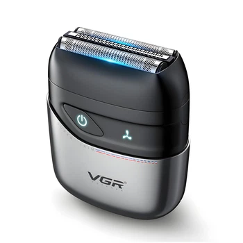 Электробритва VGR V‑379 — шейвер с двойным лезвием и влагозащитой IPX7 Серый